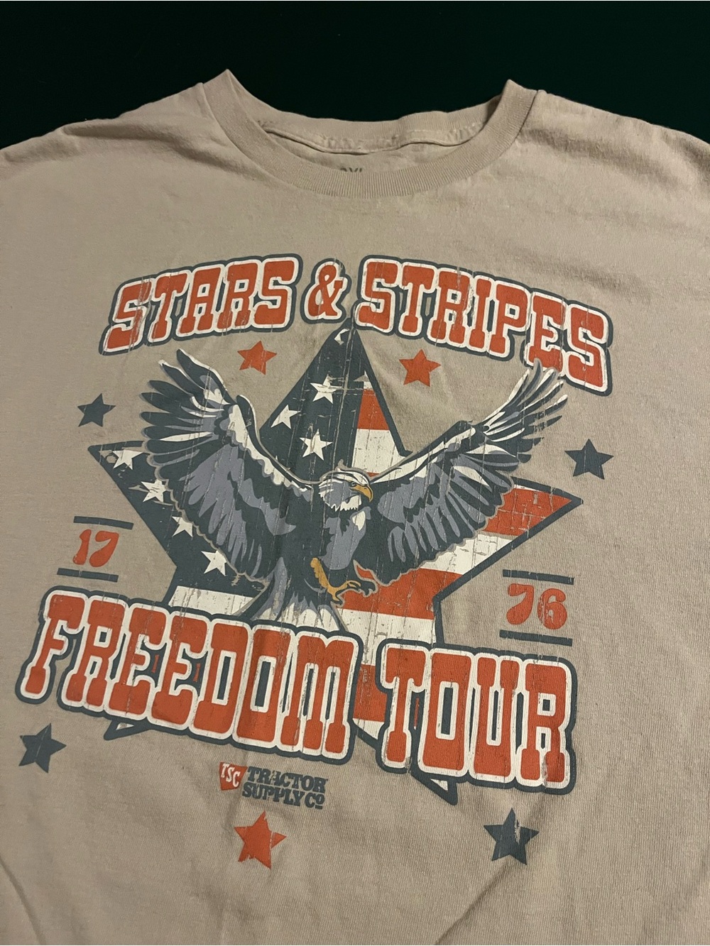 Tractor Supply Company TSC American USA Flag Eagle T-Shirt 2XL Farm Patriotic